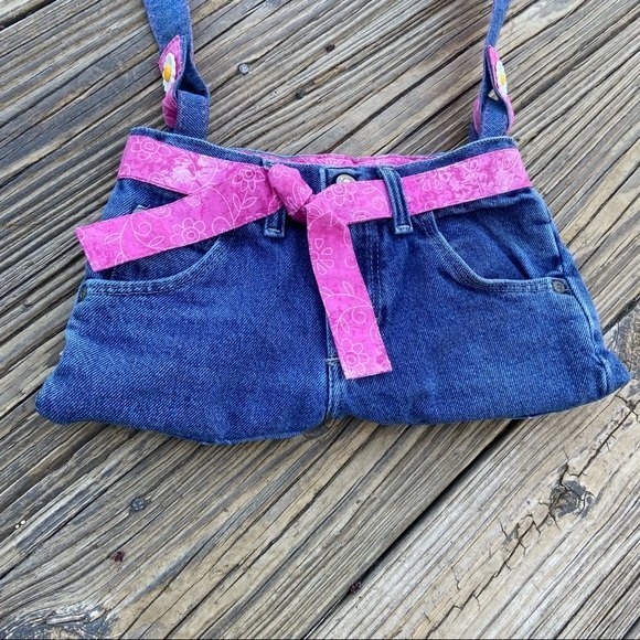 Vintage Y2K Wrangler Denim Jean Shorts Shoulder Crossbody Bag - Picture 2 of 13